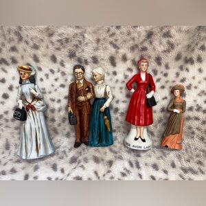 VINTAGE AVON PORCELAIN PERFUME BOTTLE FIGURINES